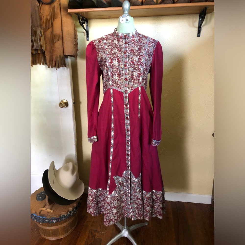 Gunne Sax— Child Print Western Dress